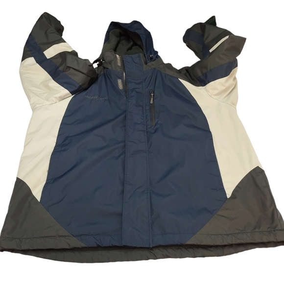 Free Tech Men's Jacket Navy/Gray Fleece Lined Size L (42-44) - Picture 5 of 9